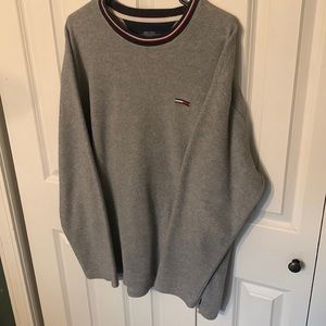 Vintage Tommy Jeans Gray Fleece Sweatshirt Size XL